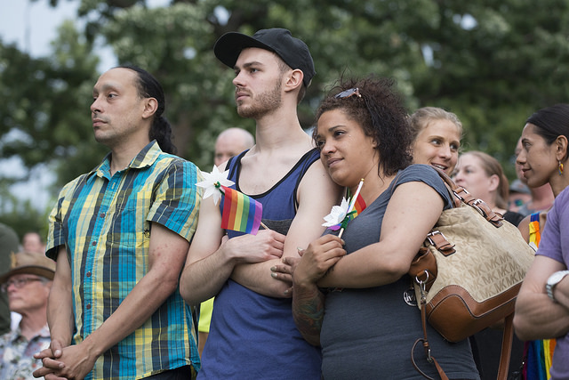 Citizens unite after the Pulse nightclub shooting in Orlando, FL. (Photo: Fibonacci Blue)